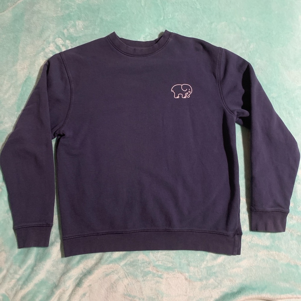 Ivory Ella Women's Navy Sweatshirt with Pink Logo